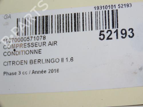 AC-Kompressor CITROËN BERLINGO Box Body/MPV (B9) 1.6 BlueHDi 100 (99 hp) 28801470
