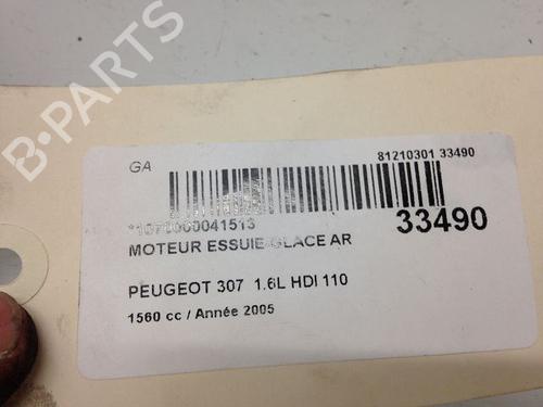 Rear wiper motor PEUGEOT 307 (3A/C) 1.6 HDi 110 | BP9593333M102