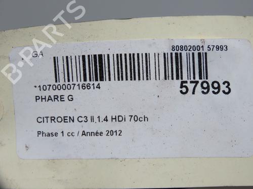 Left headlight CITROËN C3 II (SC_) 1.4 HDi 70 (SC8HZC, SC8HR0, SC8HP4) | BP36791393C28 - Image 5