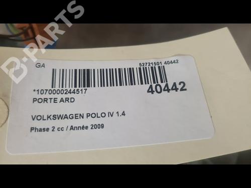 Right rear door VW POLO (9N_, 9A_) 1.4 TDI | BP9609083C5 