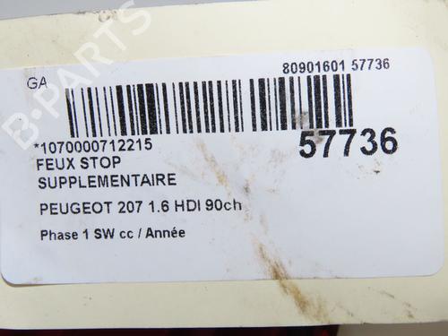 Used Third brake light Third brake light PEUGEOT 207 SW (WK_) 1.6 HDi (92 hp) 32658019 32658019