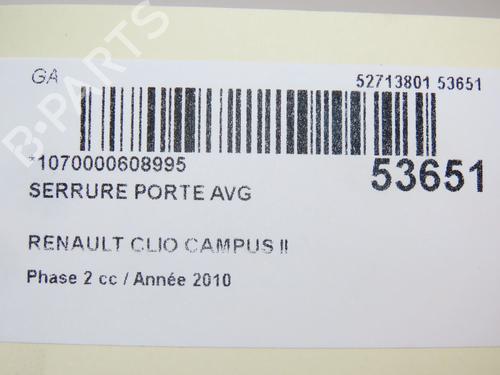 Front left lock RENAULT CLIO II (BB_, CB_) 1.2 (BB0A, BB0F, BB10, BB1K, BB28, BB2D, BB2H, CB0A,... | BP28968849C98 