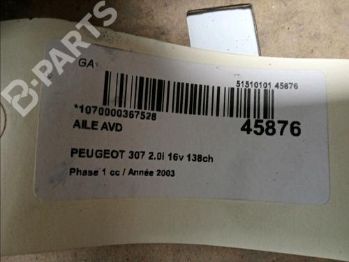 Right front fenders PEUGEOT 307 (3A/C) 2.0 16V | BP11101893C42 