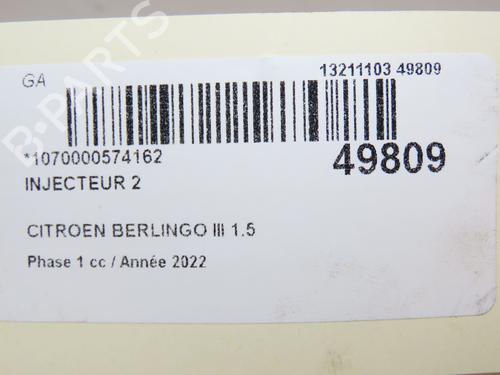 Inyector Inyector CITROËN BERLINGO (ER_, EC_) 1.5 BlueHDi 100 (102 hp) 22692618 22692618
