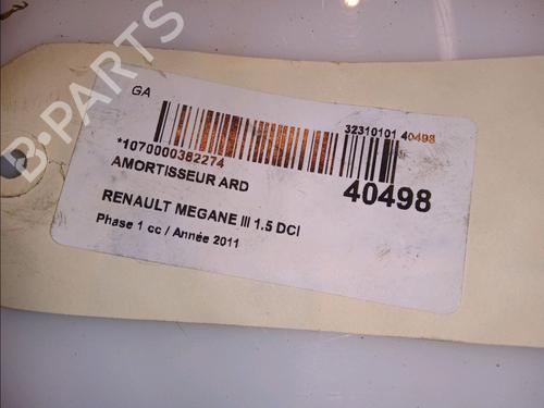 Used Right rear shock absorber Right rear shock absorber RENAULT MEGANE III Grandtour (KZ0/1) 1.5 dCi (KZ09, KZ0D, KZ1G, KZ29, KZ14, KZ1W, KZ10, KZ1F,... (110 hp) 11100209 11100209