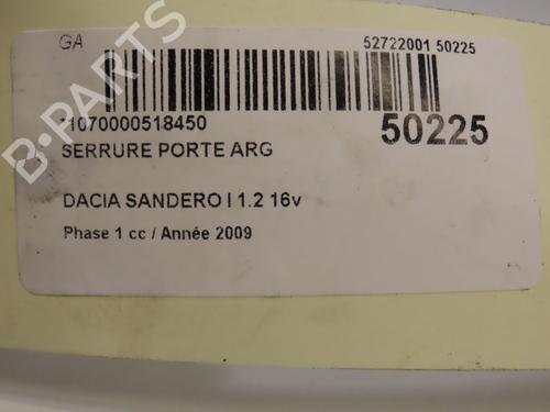 Rear left lock DACIA SANDERO 1.2 16V | BP19653142C100