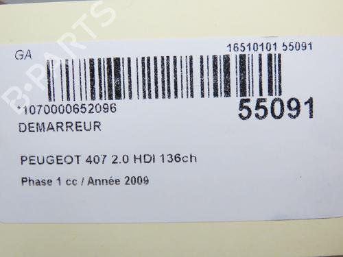Starter PEUGEOT 407 (6D_) 2.0 HDi 135 (6DRHRH, 6DRHRE, 6DRHRG, 6DRHRJ) | BP30522307M8