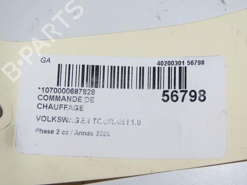 Used Climate control Climate control VW TOURAN (1T1, 1T2) 1.9 TDI (105 hp) 31302724 31302724