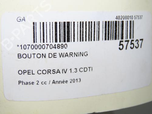 Warning switch OPEL CORSA E (X15) 1.3 CDTI (08, 68) | BP36510917I22 - Image 5