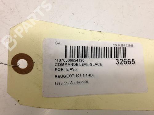 Left front window switch PEUGEOT 107 (PM_, PN_) 1.4 HDi | BP9594279I27