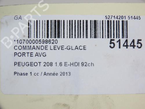 Used Left front window switch PEUGEOT 208 I (CA_, CC_) 1.6 HDi (92 hp) 28802051