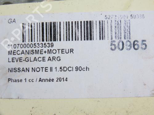 Rear left window mechanism NISSAN NOTE (E12) 1.5 dCi | BP23098754C24 