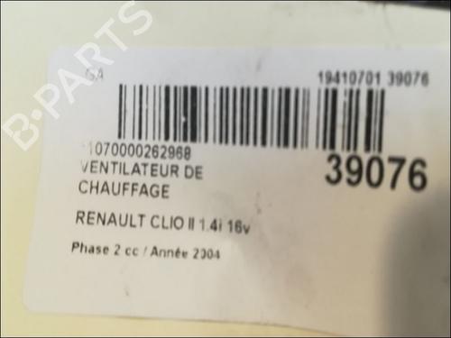 Used Heater blower motor RENAULT CLIO II (BB_, CB_) 1.4 16V (B/CB0P, BB13) (98 hp) 9611548