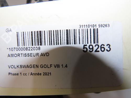 Højre fortil støddæmper Højre fortil støddæmper VW GOLF VIII (CD1, DA1) 1.4 GTE Plug-in Hybrid (245 hp) 39893851 39893851
