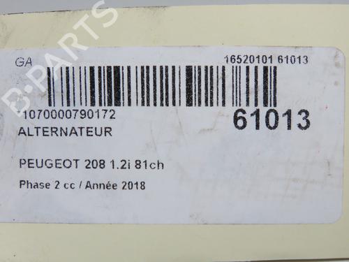 Used Alternator Alternator PEUGEOT 208 I (CA_, CC_) 1.2 VTI 82 (82 hp) 40162857 40162857