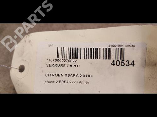 Hood lock CITROËN XSARA Break (N2) 2.0 HDI 90 | BP9613630C133 