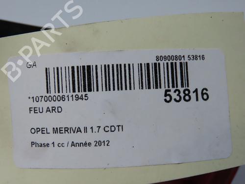 Right taillight OPEL MERIVA B MPV (S10) 1.7 CDTI (75) | BP36310645C35  - Image 5
