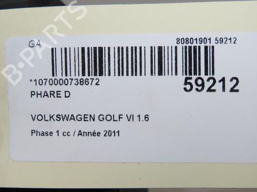 Right headlight VW GOLF VI (5K1) 1.6 TDI | BP37411096C29 - Image 6