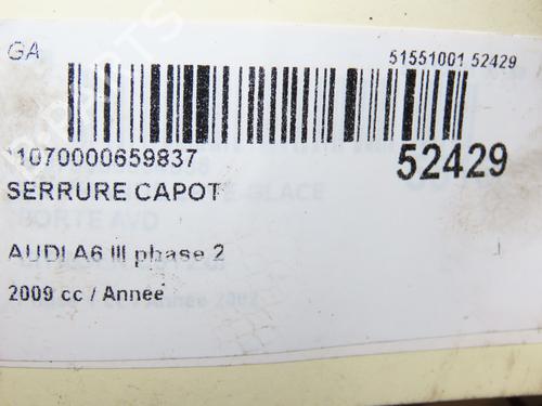 Hood lock AUDI A6 C6 Avant (4F5) 2.7 TDI | BP28831052C133 