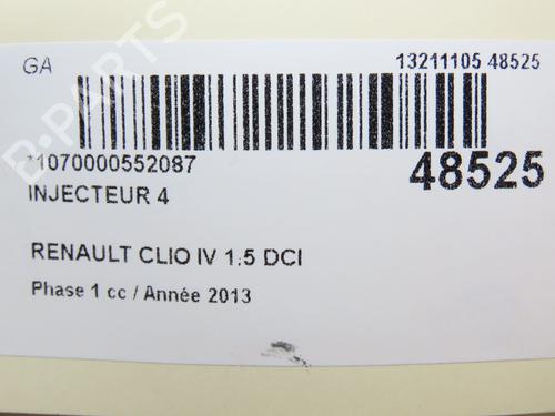 Used Injector RENAULT CLIO IV (BH_) 1.5 dCi 75 (75 hp) 19689923