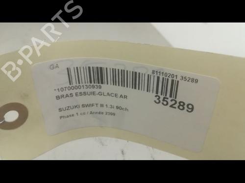 Used Rear windshield wiper arm SUZUKI SWIFT III (MZ, EZ) 1.3 (RS413, ZC11S) (92 hp) 14880950