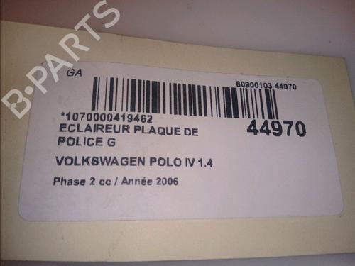 Used Licence plate light VW POLO IV (9N_, 9A_) 1.4 TDI (70 hp) 23177823