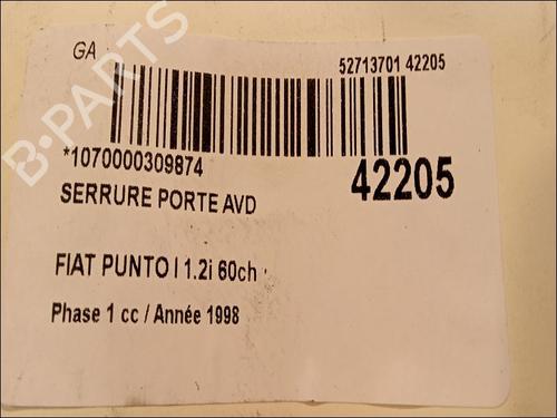 Used Front right lock FIAT PUNTO (176_) 60 1.2 (176AP, 176AR, 176AQ, 176BB) (60 hp) 23176402