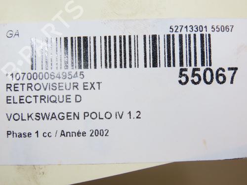 Right mirror VW POLO IV (9N_, 9A_) 1.2 12V | BP28831416C27 