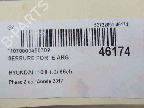 Rear left lock HYUNDAI i10 II (BA, IA) 1.0 | BP18913161C100 