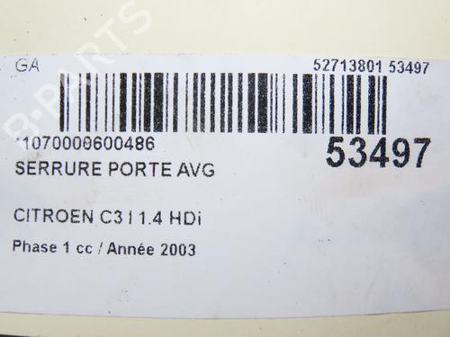 Used Front left lock CITROËN C3 I (FC_, FN_) 1.4 HDi (68 hp) 28831678