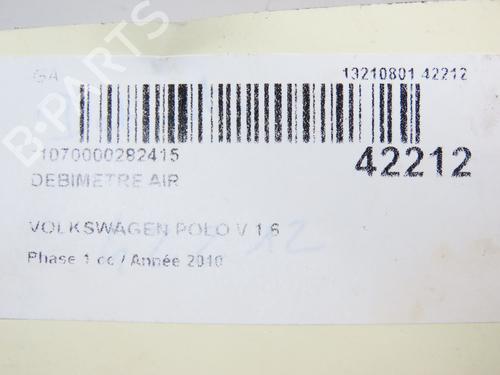 Mass air flow sensor VW POLO V (6R1, 6C1) 1.6 TDI | BP9614343M95 