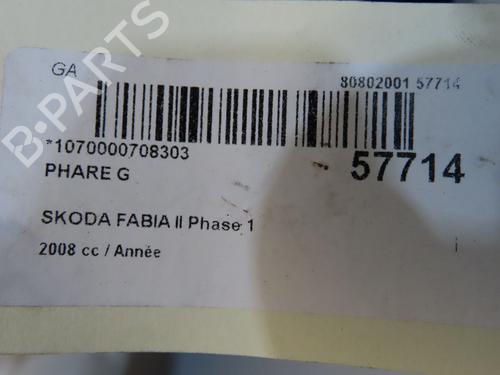Left headlight SKODA FABIA II (542) 1.4 TDI | BP39756557C28 - Image 5