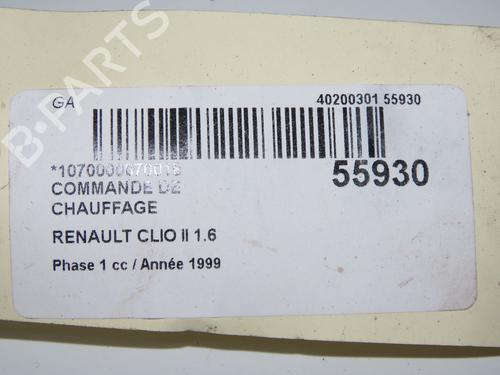 Climate control RENAULT CLIO II (BB_, CB_) 1.6 (B/CB0D, BB00) | BP31302722I5 