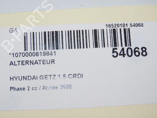 alternator-hyundai-getz-tb-2001-2002-2003-2004-2005-2006-2007-2008-2009-2010-2011-33132491 main image