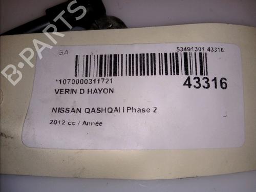 Tailgate lift support NISSAN QASHQAI I (J10, NJ10) 1.6 dCi | BP14880080C138