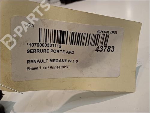 Front right lock RENAULT MEGANE IV Grandtour (K9A/M/N_) 1.5 dCi 90 | BP11102758C97 