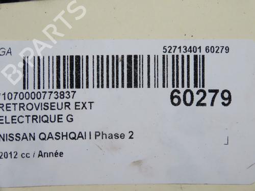 Bakspejl venstre Bakspejl venstre NISSAN QASHQAI I (J10, NJ10) 1.6 dCi All-wheel Drive (130 hp) 37499513 37499513