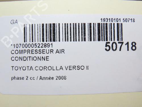 Used AC compressor TOYOTA COROLLA Verso (ZER_, ZZE12_, R1_) 2.2 D-4D (AUR10_, AUR10R) (136 hp) 28801467