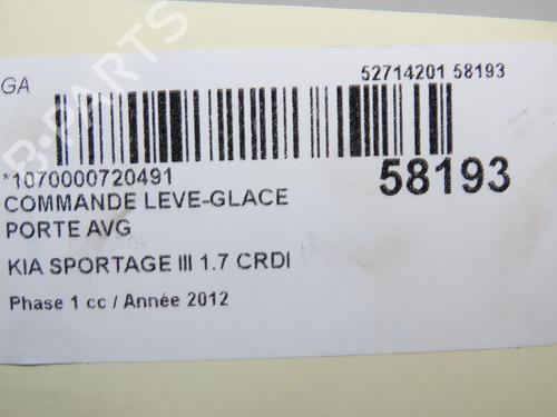 Left front window switch KIA SPORTAGE III (SL) 1.7 CRDi | BP36545186I27 - Image 6