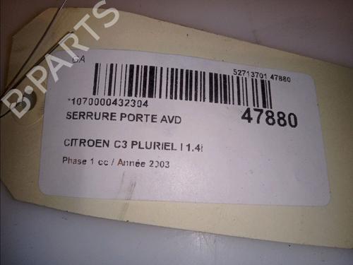 Used Front right lock CITROËN C3 Pluriel (HB_) 1.4 (73 hp) 23176417
