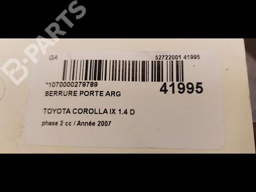 Rear left lock TOYOTA COROLLA (_E12_) 1.4 D (NDE120_, NDE120R) | BP9614058C100 