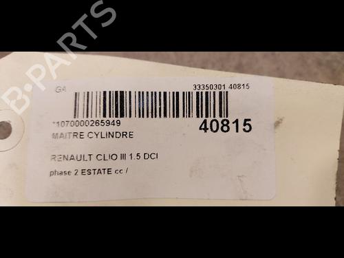 Used Brake master cylinder RENAULT CLIO III Grandtour (KR0/1_) 1.5 dCi (KR0F) (86 hp) 9612261