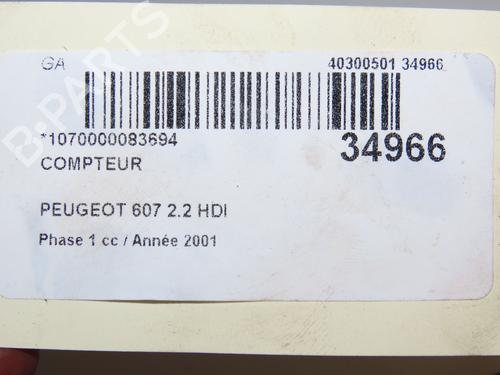 Instrument cluster PEUGEOT 607 (9D, 9U) 2.2 HDi | BP24361061C47 