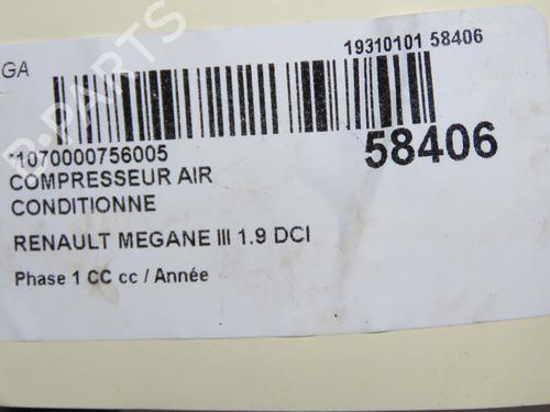 AC compressor RENAULT MEGANE CC (EZ0/1_) 1.9 dCi (EZ0J, EZ1S) | BP36444341M34 - Image 8