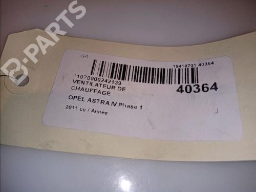 Heater blower motor OPEL ASTRA J (P10) 1.7 CDTI (68) | BP12094856M62 