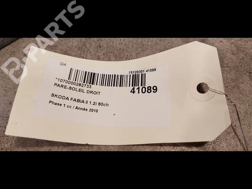 Right sun visor SKODA FABIA II (542) 1.2 | BP9614402I2 