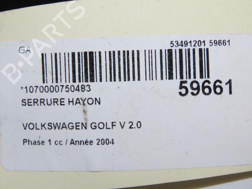 Bakluke lås Bakluke lås VW GOLF V (1K1) 2.0 TDI 16V (140 hp) 37479667 37479667