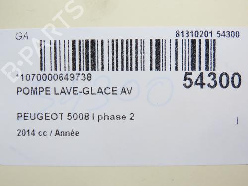 Used Washer pump PEUGEOT 5008 (0U_, 0E_) 1.6 HDi (114 hp) 28484148