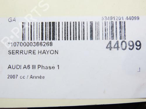 Tailgate lock AUDI A6 Allroad C6 (4FH) 3.0 TDI quattro | BP28832208C101 