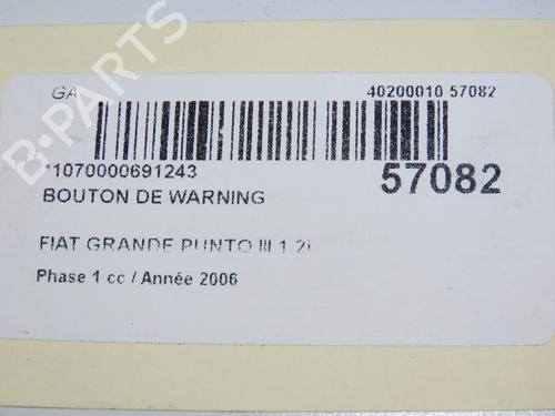 Alarmlicht Schakelaar FIAT GRANDE PUNTO (199_) 1.2 (65 hp) 32308372
